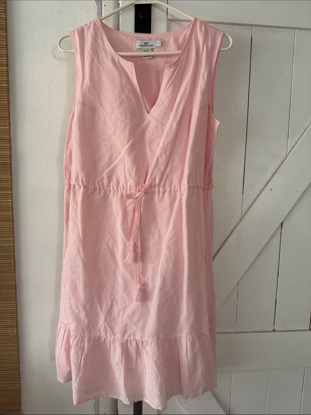 Vineyard vines Soft Pink Sleeveless Tie-Waist Dress small